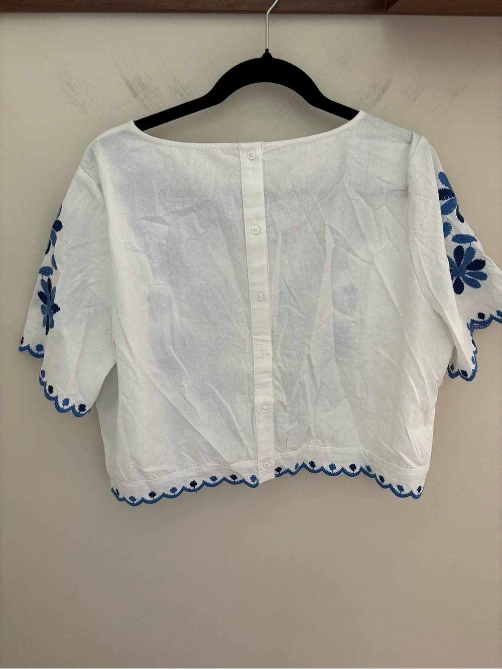 Sezane Enaline Blouse Blue Bouquet Print - Size 12 - Picture 5 of 7